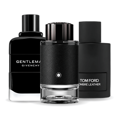 Conjunto de 3 perfumes Tom Ford Ombre Leather, Givenchy Gentleman, Montblanc Explorer 100ml